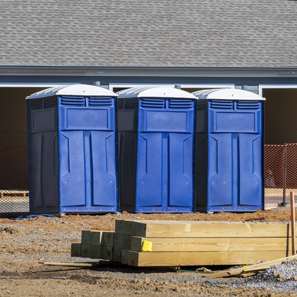 what is the expected delivery and pickup timeframe for the porta potties in Frontier